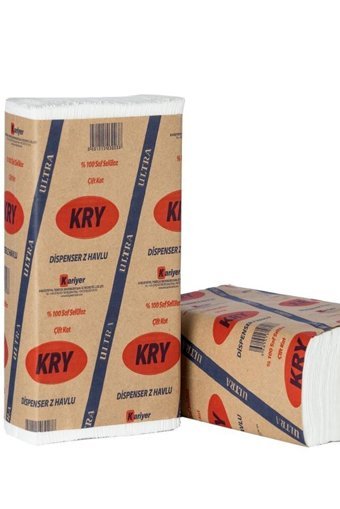 Kry Dispenser 2 Katlı 200 Yaprak Tekli Z Katlama Kağıt Havlu