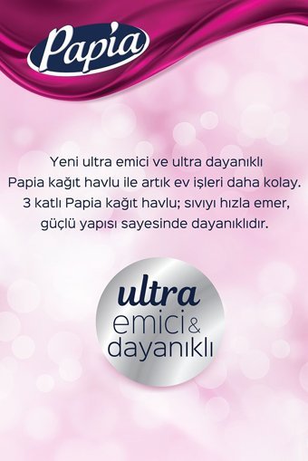 Papia 3 Katlı 24'lü Rulo Kağıt Havlu
