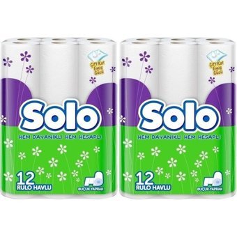 Solo 2 Katlı 2x12'li Rulo Kağıt Havlu
