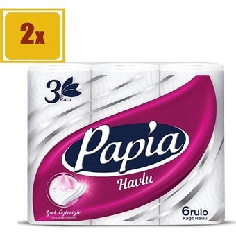 Papia 3 Katlı 2x6'lı Rulo Kağıt Havlu