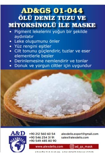 Alexdello Ölü Deniz Tuzu Ve Miyoksinolü Nemlendiricili Toz Yüz Maskesi