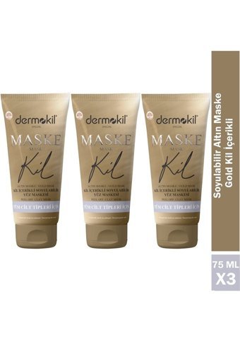Dermokil Gold Killi Soyulabilir Krem Yüz Maskesi 3x75 ml
