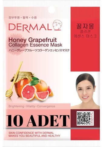 Dermal Bal & Greyfurt Özlü Kolajen Kağıt Yüz Maskesi 10x23 gr