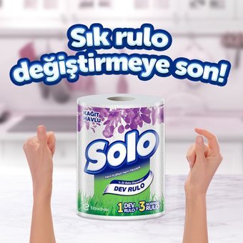 Solo Dev 2 Katlı Tekli Rulo Kağıt Havlu