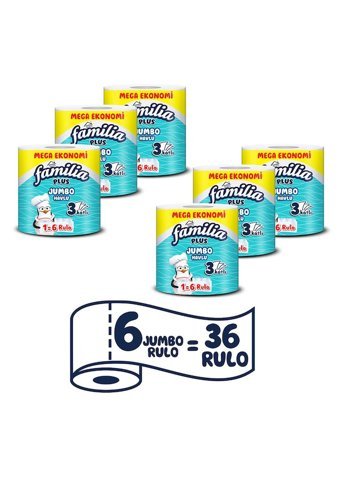 Familia Jumbo Plus 3 Katlı 6'lı Rulo Kağıt Havlu