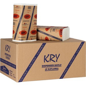 Kry Dispenser 2 Katlı 180 Yaprak 12'li Z Katlama Kağıt Havlu