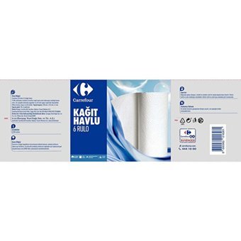 Carrefour 2 Katlı 6'lı Rulo Kağıt Havlu