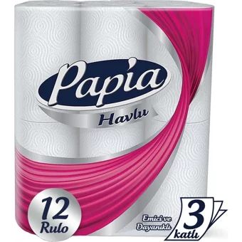 Papia 3 Katlı 4x12'li Rulo Kağıt Havlu