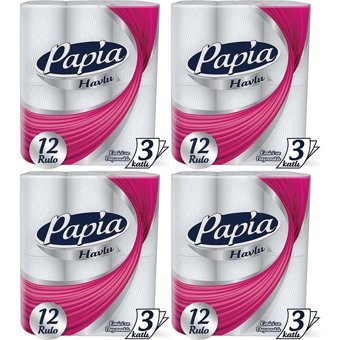 Papia 3 Katlı 4x12'li Rulo Kağıt Havlu