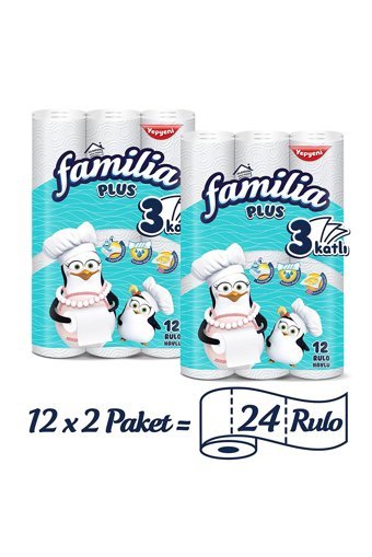 Familia Plus 3 Katlı 24'lü Rulo Kağıt Havlu