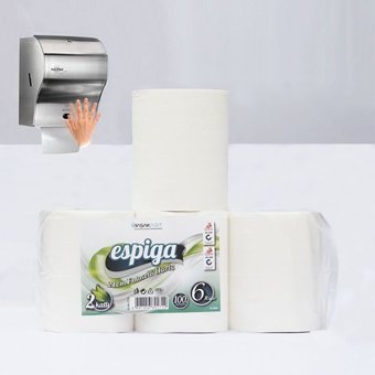 Espiga Enmotion 2 Katlı 6'lı İçten Çekmeli Kağıt Havlu
