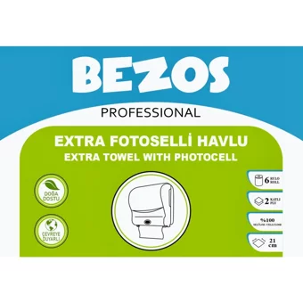Bezos Professional 2 Katlı 4x6'lı Rulo Kağıt Havlu