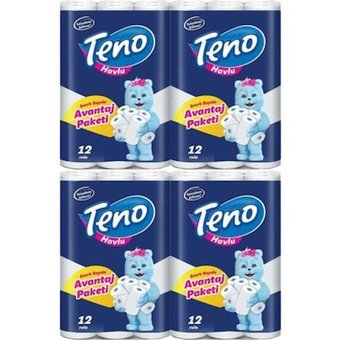 Teno Ultra 2 Katlı 4x12'li Rulo Kağıt Havlu