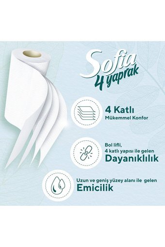 Sofia 4 Katlı 4'lü Rulo Kağıt Havlu
