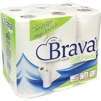 Brava Soft 2 Katlı 90 Yaprak 6'lı Rulo Kağıt Havlu