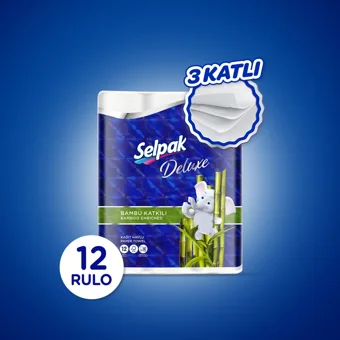 Selpak Deluxe 3 Katlı 12'li Rulo Kağıt Havlu