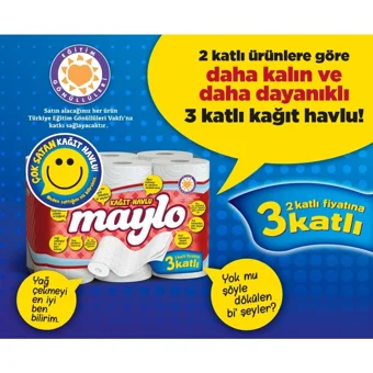 Maylo 3 Katlı 36'lı Rulo Kağıt Havlu