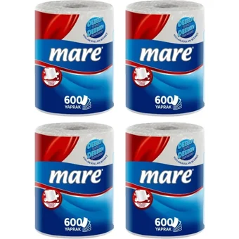 Mare Dev 2 Katlı 600 Yaprak 4'lü Rulo Kağıt Havlu