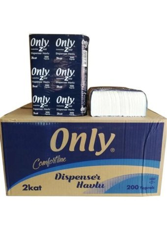 Only Confortline Dispenser 2 Katlı 200 Yaprak 12'li Z Katlama Kağıt Havlu