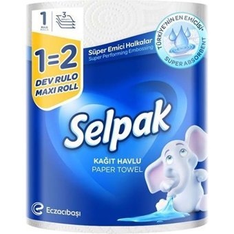 Selpak Dev 3 Katlı 6'lı Rulo Kağıt Havlu