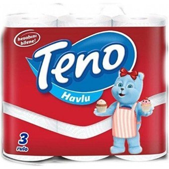 Teno 2 Katlı 3'lü Rulo Kağıt Havlu