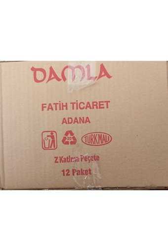 Damla 2 Katlı 200 Yaprak Z Katlama Kağıt Havlu