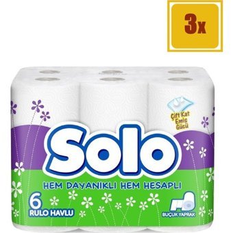 Solo 2 Katlı 3x6'lı Rulo Kağıt Havlu