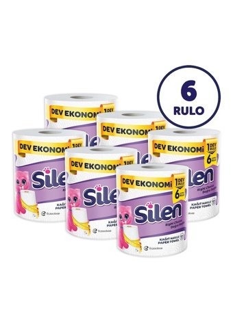 Silen Dev 2 Katlı 6'lı Rulo Kağıt Havlu
