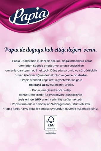 Papia 3 Katlı 48'li Rulo Kağıt Havlu