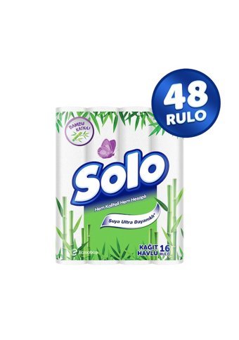 Solo Bambu Katkılı 2 Katlı 48'li Rulo Kağıt Havlu