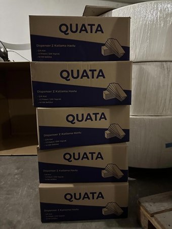 Quata 2 Katlı 200 Yaprak 12'li Z Katlama Kağıt Havlu
