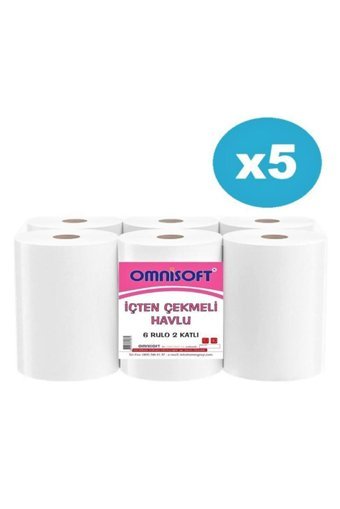 Omnisoft İçten Çekmeli 2 Katlı 30'lu Rulo Kağıt Havlu