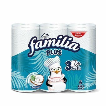 Familia Plus Hindistan Cevizi Özlü Kokulu 3 Katlı 6'lı Rulo Kağıt Havlu