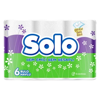 Solo 2 Katlı 6'lı Rulo Kağıt Havlu
