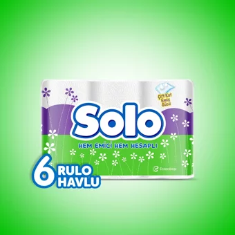 Solo 2 Katlı 6'lı Rulo Kağıt Havlu