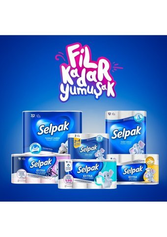 Selpak Extra Yağ Emici Halkalar 3 Katlı 12'li Rulo Kağıt Havlu