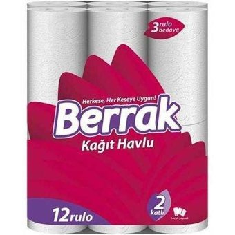 Berrak 2 Katlı 12'li Rulo Kağıt Havlu