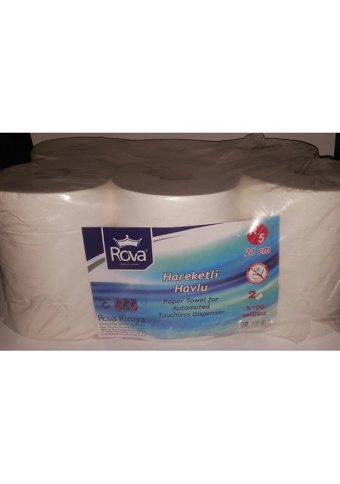 Rova R5 Hareketli 2 Katlı 6'lı Rulo Kağıt Havlu 5 kg