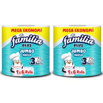 Familia Plus Jumbo 3 Katlı 2'li Rulo Kağıt Havlu