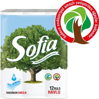 Sofia 2 Katlı 4x12'li Rulo Kağıt Havlu