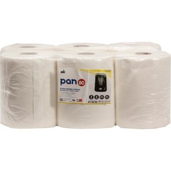 Pan İçten Çekmeli 2 Katlı 6'lı Rulo Kağıt Havlu