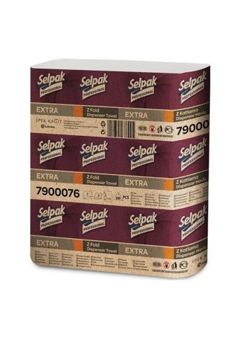 Selpak Professional Extra 2 Katlı 200 Yaprak Tekli Z Katlama Kağıt Havlu
