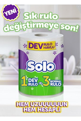 Solo Dev 2 Katlı 4'lü Rulo Kağıt Havlu