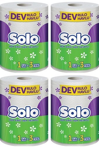 Solo Dev 2 Katlı 4'lü Rulo Kağıt Havlu