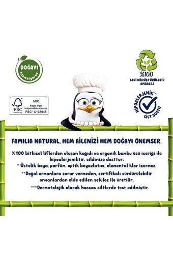 Familia Natural Kokulu 3 Katlı 16'lı Rulo Kağıt Havlu