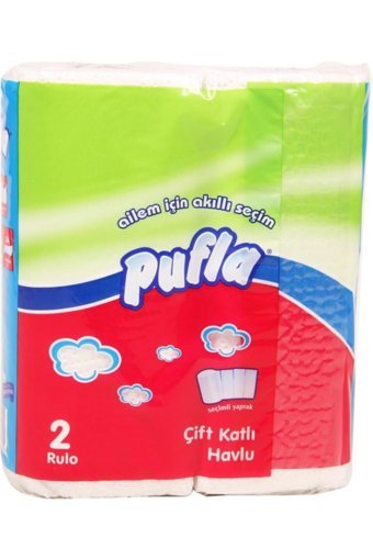 Pufla 2 Katlı 2'li Rulo Kağıt Havlu