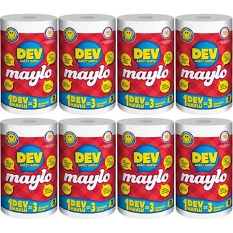 Maylo Dev 2 Katlı 300 Yaprak 8'li Rulo Kağıt Havlu