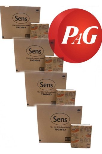 Sens Dispenser 2 Katlı 150 Yaprak 48'li Z Katlama Kağıt Havlu