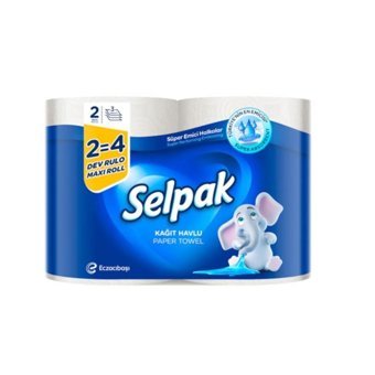 Selpak Dev 2 Katlı 12'li Rulo Kağıt Havlu