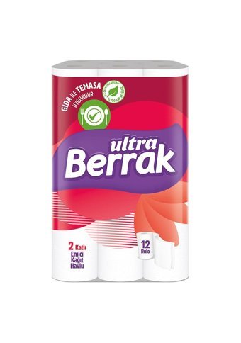 Berrak Ultra 2 Katlı 3x12'li Rulo Kağıt Havlu